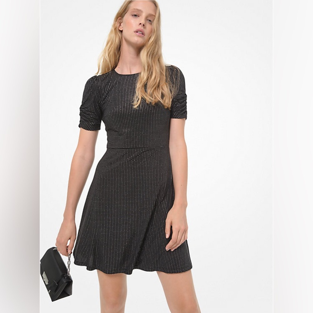 Michael Kors Black Mini Dress  with shimmering studs